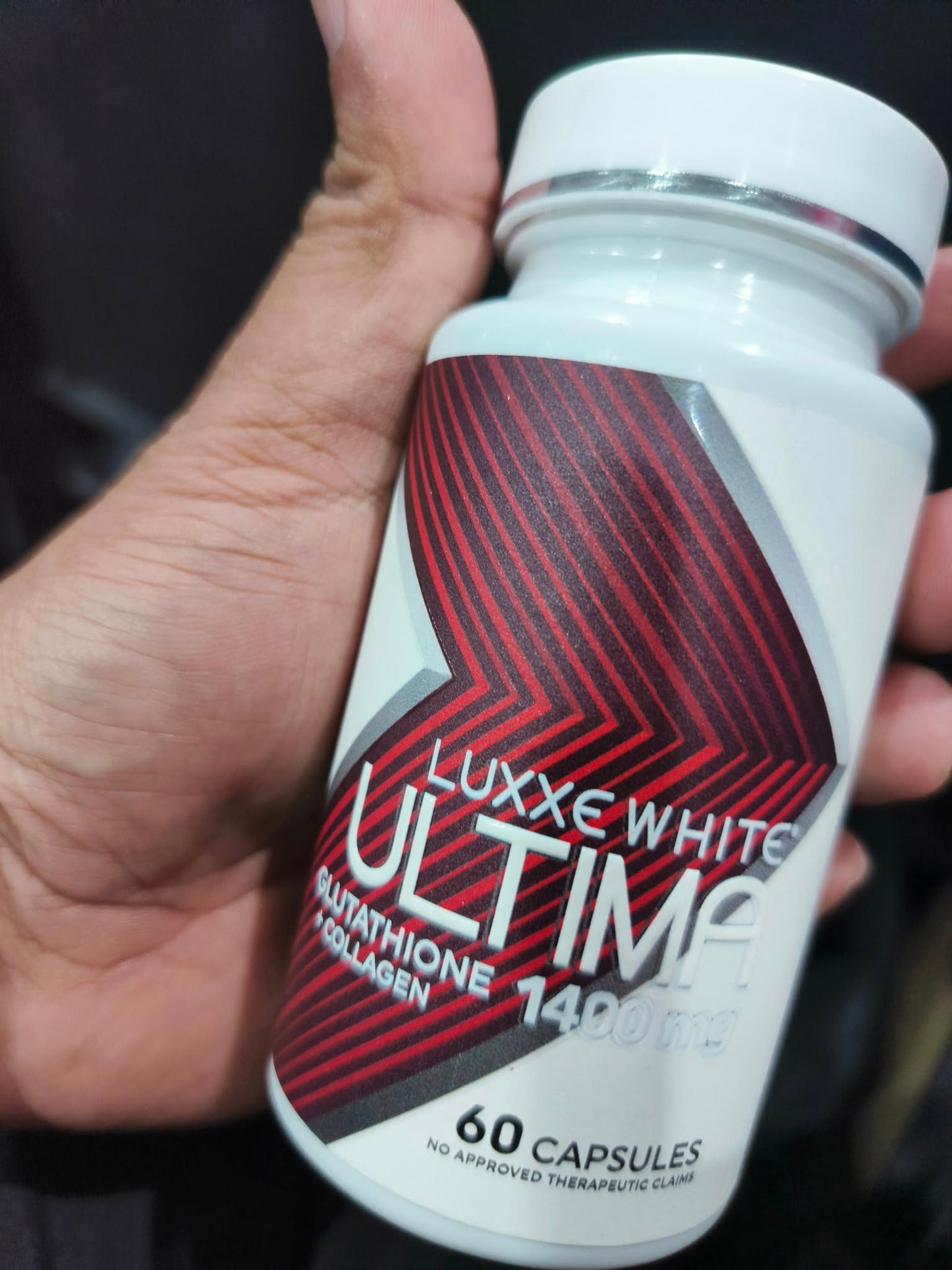 Luxxe White Ultima Glutathione + Collagen with Oral Sunblock and Oral Moisturizer 1400 mg 60 Capsules Supplement