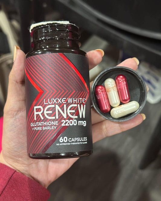 Luxxe White Renew Glutathione + Pure Barley with Collagen 2200 mg 60 Capsules Supplement